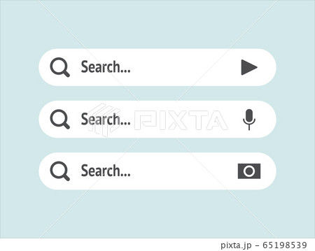 Search bar vector design element. Set of search bar boxes. UI interface template isolated on white background 65198539
