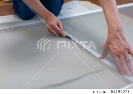 網戸の張替え　DIY 65199073