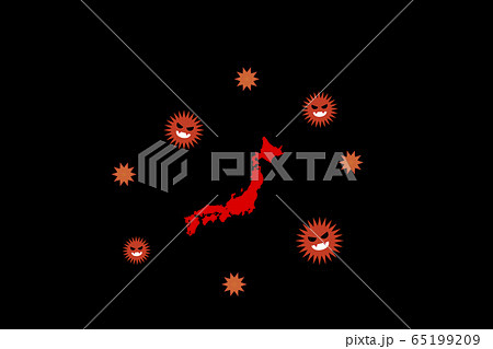 【STAY HOME!! 家にいよう。みんなのために】新型コロナウイルスが日本全国に拡散!! 65199209