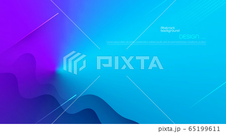 Vector abstract background, Composition colorful fluid abstraction, holographic and gradient color design for backgrounds. Layout template for banner, poster, wallpaper, flyer, brochure 65199611