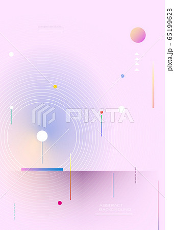 Vector abstract background, Composition colorful fluid abstraction, holographic and gradient color design in A 4 size for backgrounds. Layout template for banner, poster, wallpaper, flyer, brochure 65199623