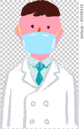 Doctor wearing an N95 mask 65200318