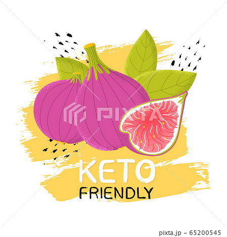 Template  background with keto friendly lettering 65200545