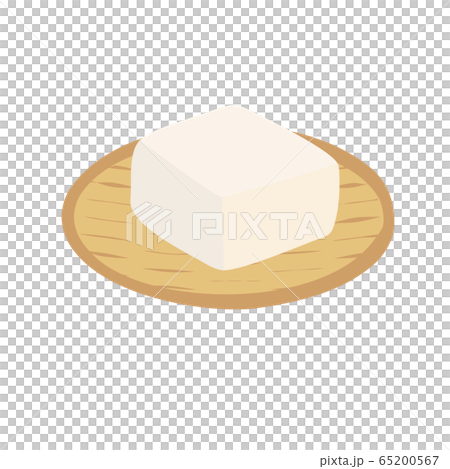 Simple vector illustration of tofu in a colander 65200567