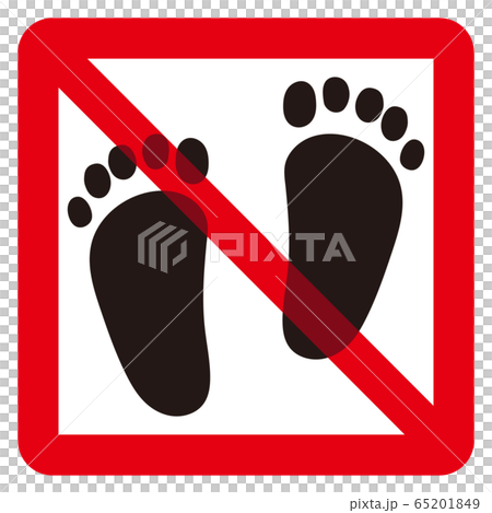 Barefoot prohibited mark 65201849