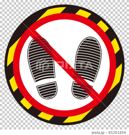 Shoe marks and prohibition marks 65201854