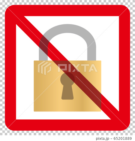 掛鎖和禁止標誌 65201889