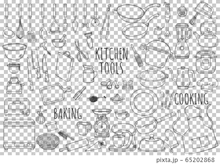 Kitchen Utensils Hand Draw Illustration Graphic by Dikas Studio · Creative  Fabrica