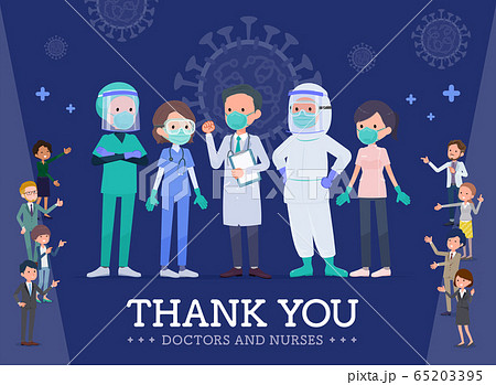 About covid19_thanks doctor nurse dark back About covid19_thanks doctor nurse dark back 65203395