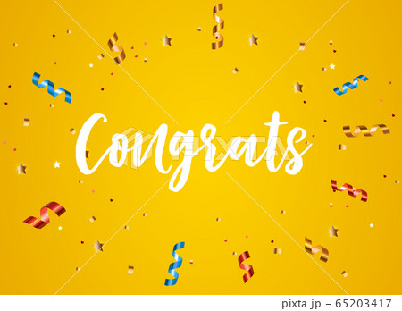 Congratulations design template background. Vectorのイラスト素材 [65203417 ...