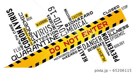 Coronavirus Keyword Cloud Typography Labeled Do のイラスト素材