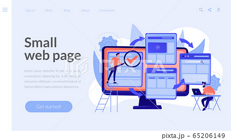 Microsite development concept landing page 65206149