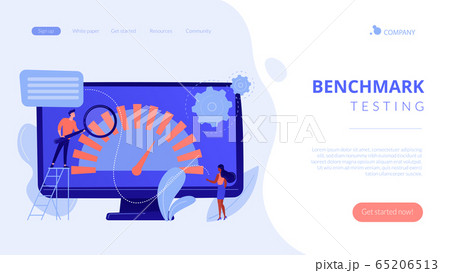 Benchmark testing concept landing page. 65206513