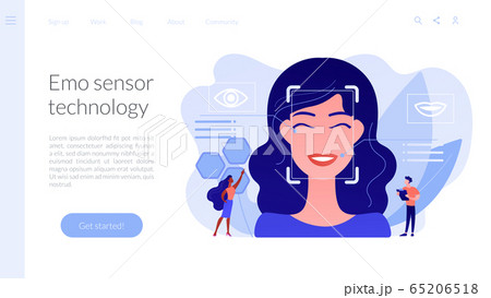 Emotion detection concept landing page. Emotion detection concept landing page. 65206518