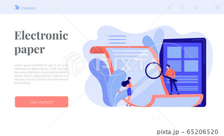 Electronic paper concept landing page. 65206520
