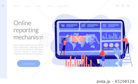 Dashboard service concept landing page. 65206528