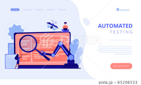 Automated testing concept landing page. 65206533