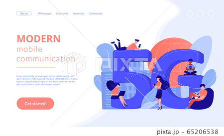 5g network concept landing page. 65206538