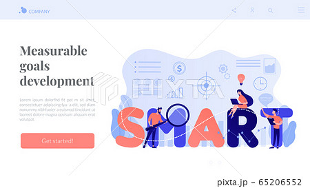 SMART Objectives concept landing page. SMART Objectives concept landing page. 65206552