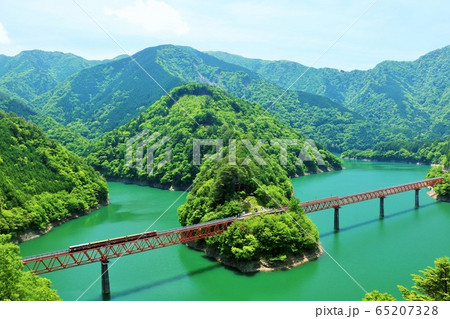 静岡県 初夏の奥大井湖上駅 静岡県 初夏の奥大井湖上駅 65207328