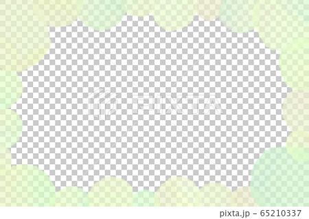 水彩蠟筆顏色圓點蓬鬆框架綠色 65210337