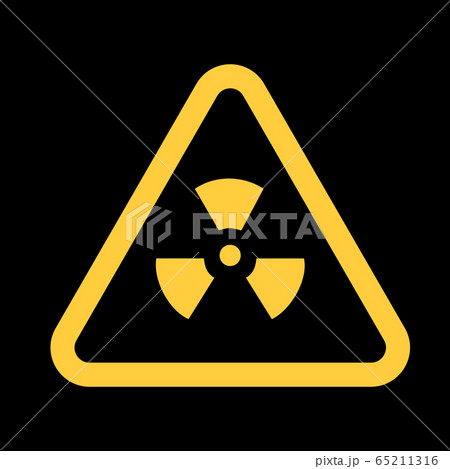 Radioactive warning sign, vector illustration 65211316