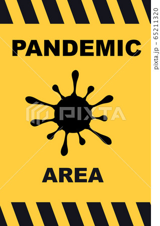 Corona virus quarantine poster, covid-19 pandemic 65211320