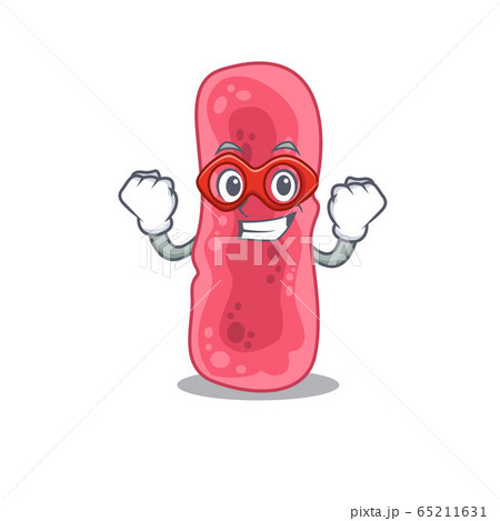 A cartoon character of shigella sonnei performed as a Super hero A cartoon character of shigella sonnei performed as a Super hero 65211631
