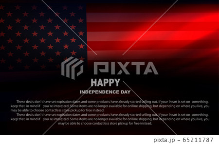 Abstract dark composition with gradient and silhouette of america flag Abstract dark composition with gradient and silhouette of america flag 65211787