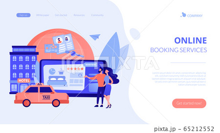 Online booking services concept landing page 65212552