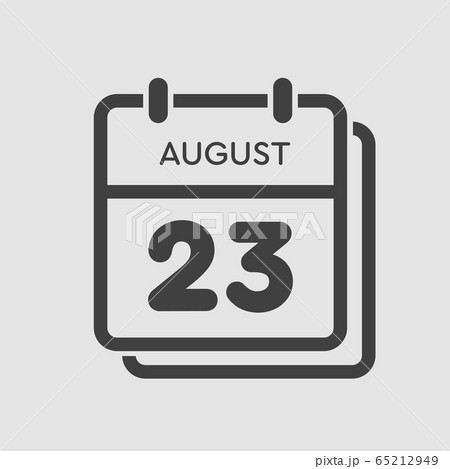 Calendar icon day 23 August, date days of the year 65212949