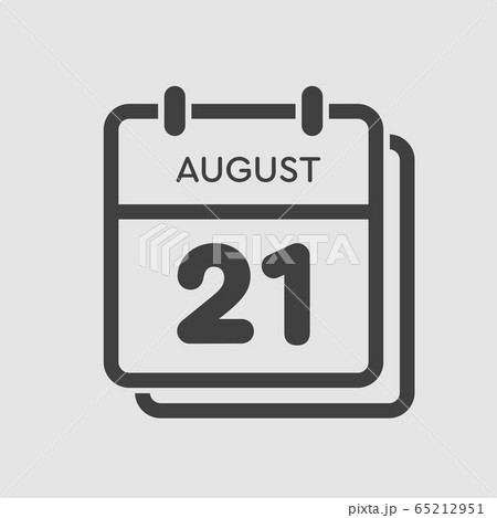 Calendar icon day 21 August, date days of the year 65212951