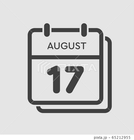 Calendar icon day 17 August, date days of the year 65212955
