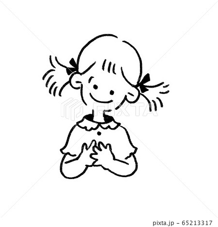 Illustration Of A Simple Girl Monochrome Stock Illustration