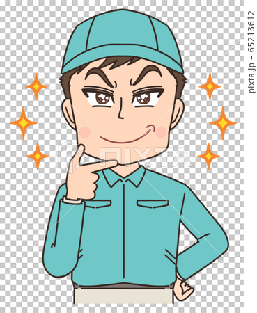 快遞送貨工人漫畫插圖。 快遞送貨工人漫畫插圖。 65213612