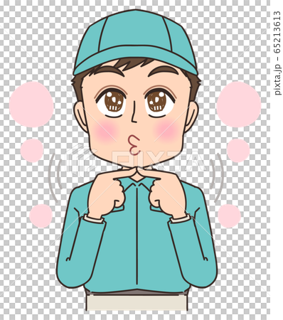 快遞送貨工人漫畫插圖。 快遞送貨工人漫畫插圖。 65213613