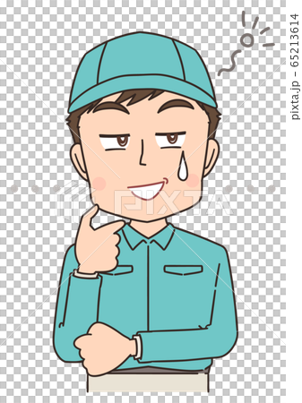 宅配 配達員 作業員 男性 マンガ イラスト. 宅配 配達員 作業員 男性 マンガ イラスト. 65213614