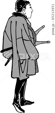 浮世絵 町人 その153 白黒 浮世絵 町人 その153 白黒 65213951