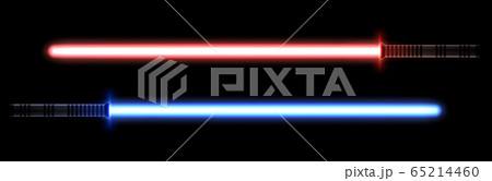 Blue and red light swords for the fights during 65214460