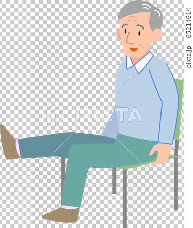 体操するシニア男性 体操するシニア男性 65214614