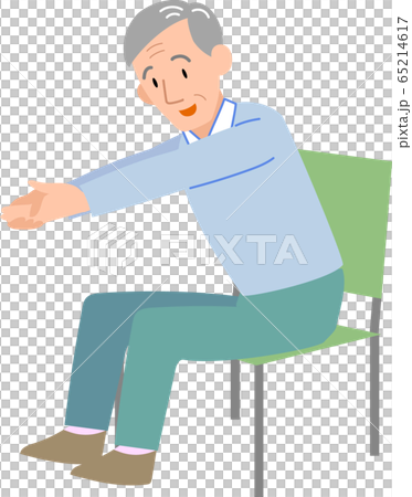 体操するシニア男性 体操するシニア男性 65214617