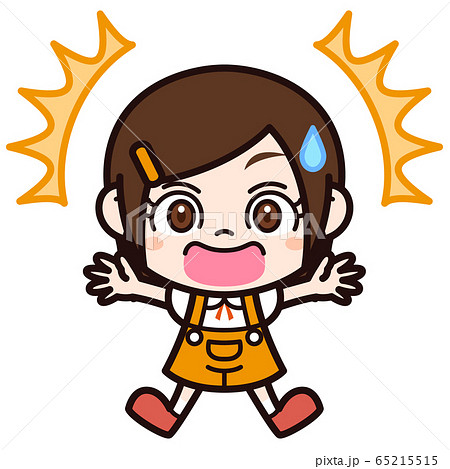 女の子　驚き 65215515