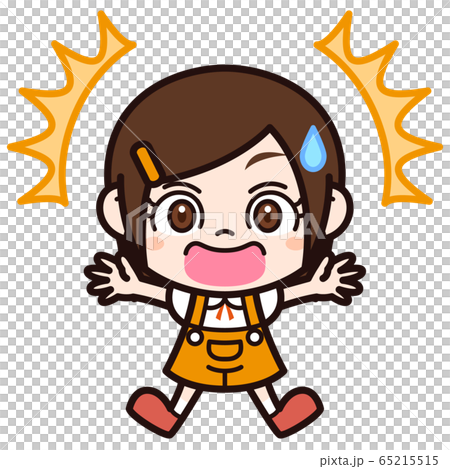 女の子　驚き 65215515