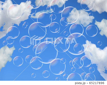 しゃぼん玉と青空 シャボン玉 しゃぼん玉と青空 シャボン玉 65217896