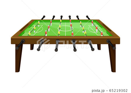 Table for Football or Foosball with Figures as Tabletop Game Vector Illustration Table for Football or Foosball with Figures as Tabletop Game Vector Illustration 65219302