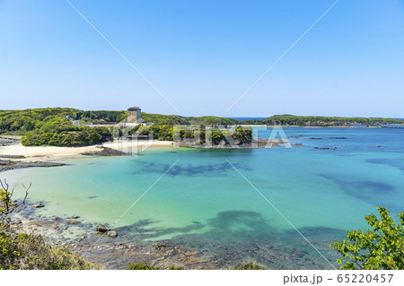 長崎県　対馬　三宇田浜海水浴場 65220457