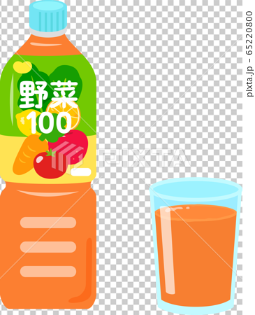Vegetable juice in a plastic bottle - Stock Illustration [65220800] - PIXTA