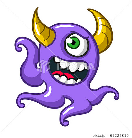 Cartoon scary monster cyclops. Vector illustration 65222316