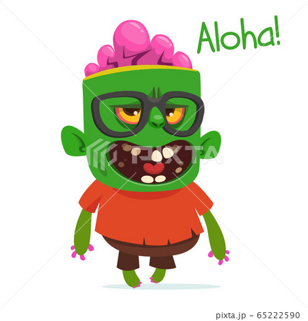Cartoon scary zombie. Halloween vector Cartoon scary zombie. Halloween vector 65222590