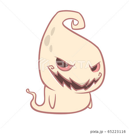 Funny cartoon ghost character smiling.... - Stock Illustration [65223116] -  PIXTA